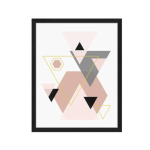 Multi Coloured Minimalist Geometric Abstract Painting